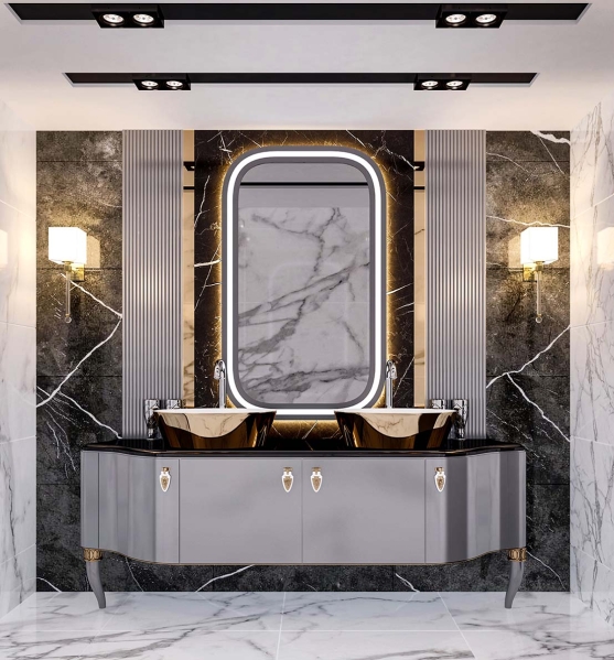 MG-1002 Salle de bain laquée personnalisable